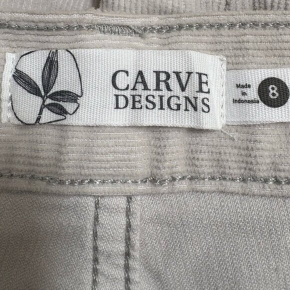 Carve Designs Oahu 4 inch Corduroy Shorts Gray Size 8 NEW - Picture 8 of 10